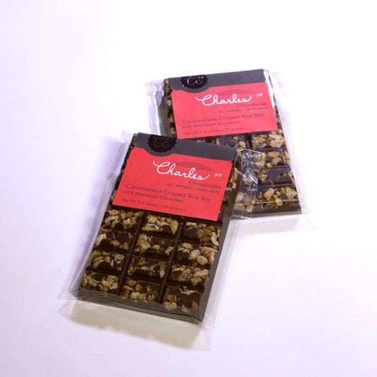 Caramelized Crisped Rice Bar, Bittersweet Chocolate - Charles Chocolates
